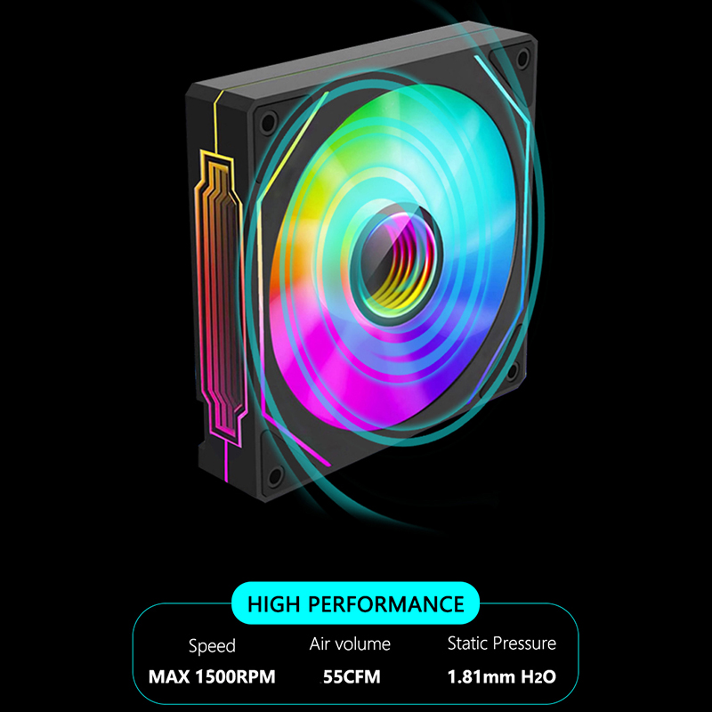 JUMPEAK MS120 120mm Case Fan 5 - Pc Water Cooling recension och pris