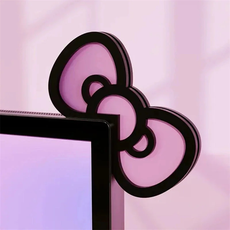 Kawaii Pink Acrylic Bow Monito - Pc Gaming Setup recension och pris