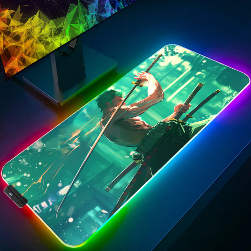 ONE PIECE Zoro Mouse Pad RGB G - Rgb Keyboard Wrist Rest recension och pris