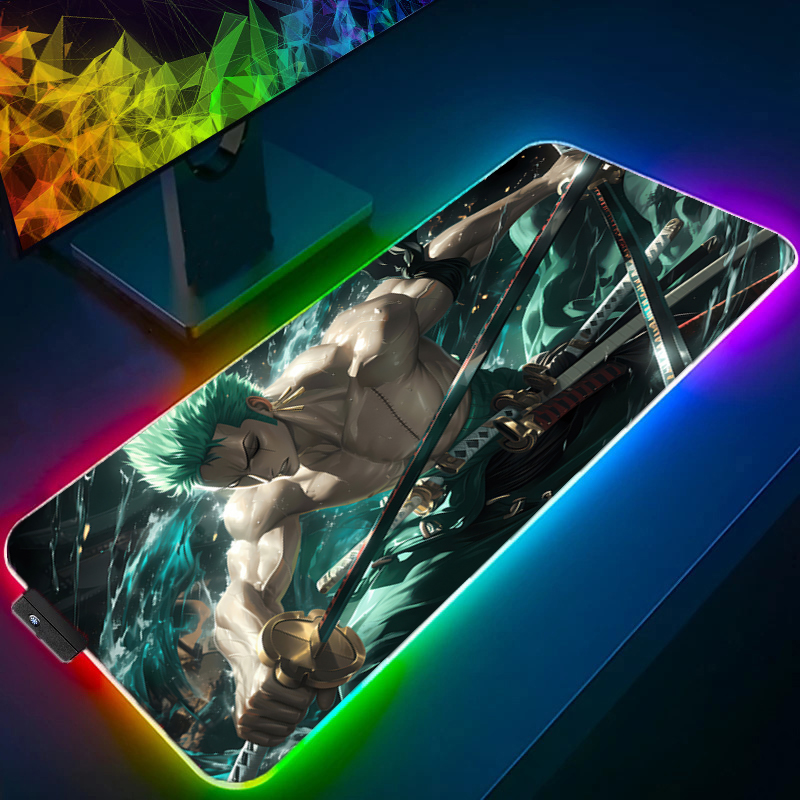 ONE PIECE Zoro Mouse Pad RGB G - Rgb Keyboard Wrist Rest recension och pris